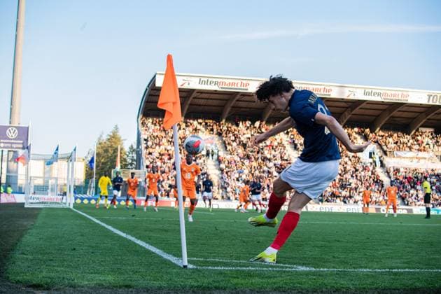 Maghnes Akliouche (Equipe de France U21, U 21 FOOTBALL : France U21 vs Cote dÂ’Ivoire U21 - Amical international - 22 03 2024 BaptisteAutissier Panoramic 