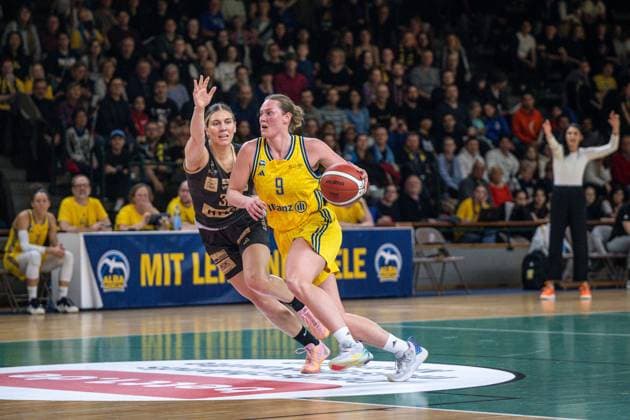 Basketball Berlin 22 03 2024 Season 2023 2024 1 Bundesliga DBBL Alba Berlin Saarlouis Royals Laina Snyder Alba, No 09