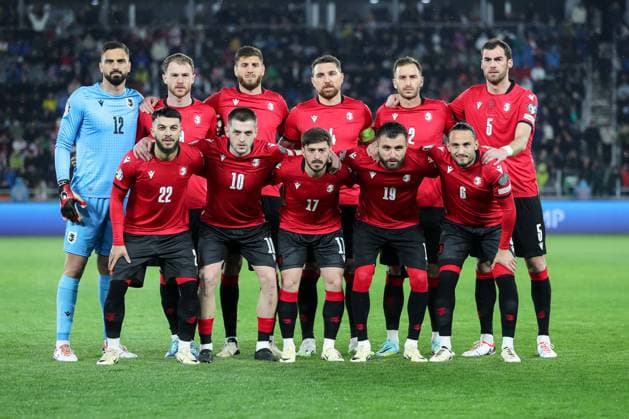 The team photo of Georgia prior the UEFA European Championship, EM, Europameisterschaft Qualifying match between Georgia and Luxembourg at the The Boris Paitchadze Dinamo Arena on March 21, 2024 in Tbilisi, Georgia. Tbilisi Boris Paitchadze Dinamo Arena, Akaki Tsereteli Avenue, Didube, Tbilisi, 0112, Georgia Georgia Copyright: xArturxStabulnieksx 401889