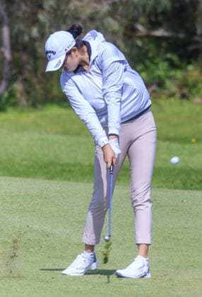 March 22, 2024, Palos Verdes, California, USA: Rose Zhang hits a fairway shot during Round 2 of the Fir Hills Seri Pak Championship on Friday March 22, 2024 at the Palos Verdes Golf Club in Palos Verdes, California. ARIANA RUIZ PI Palos Verdes U.S - ZUMAp124 20240322_zaa_p124_003 Copyright: xArianaxRuizx