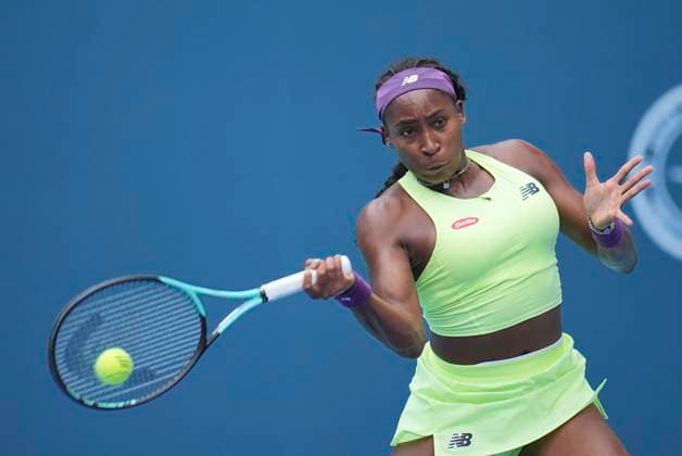 March 22, 2024, Miami, Florida, USA: COCO GAUFF (USA) hits a forehand against N. Podoroska (Argentina) during the second round of women s singles at the Miami Open tennis tournament. Gauff won the match 6-1, 6-2. Miami USA - ZUMAd212 20240322_zsp_d212_026 Copyright: xRichardxDolex