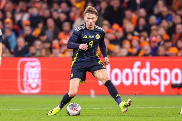 2024-03-22 Netherlands v Scotland - International Friendly, Länderspiel, Nationalmannschaft AMSTERDAM, NETHERLANDS - MARCH 22: Scott McTominay of Scotland dribbles during the International Friendly match between Netherlands and Scotland at Johan Cruijff ArenA on March 22, 2024 in Amsterdam, Netherlands. (Photo by Peter Lous BSR Agency) Amsterdam Netherlands Content not available for redistribution in The Netherlands directly or indirectly through any third parties. Copyright: xBSRxAgencyx