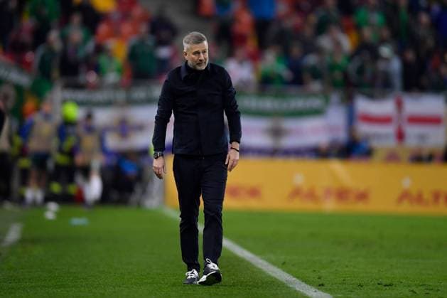 Edward Iordanescu head coach of Romania reacts Romania v Northern Ireland, International Friendly, Länderspiel, Nationalmannschaft Football, The National Arena, Bucharest, Romania - 22nd Mar 2024  Copyright: xAlexxNicodim Shutterstockx 14398178bu