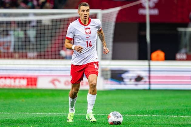 March 21, 2024, Warsaw, Poland: Jakub Kiwior of Poland seen in action during the UEFA EURO, EM, Europameisterschaft,Fussball 2024 Play-Offs semifinal match between Poland and Estonia at PGE Narodowy Stadium. Final score; Poland Vs Estonia 5:1. Warsaw Poland - ZUMAs197 20240321_aaa_s197_477 Copyright: xMikolajxBarbanellx