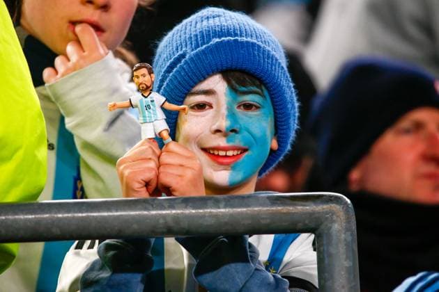 March 22, 2024, Harrison, Nj, United States: Fans of Argentina during a match against El Salvador in an International Friendly, Länderspiel, Nationalmannschaft match at the Lincoln Financial Field in Philadelphia in the United States on the night of this Friday, 22nd. Harrison United States - ZUMAv122 20240322_aap_v122_016 Copyright: xWilliamxVolcovx