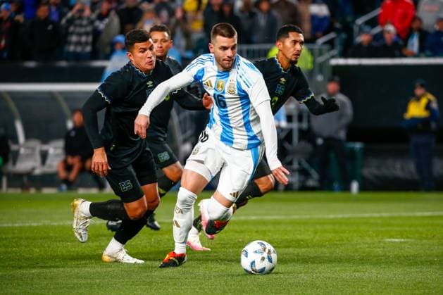 March 22, 2024, Harrison, Nj, United States: FILADo°LFIA, EUA, 22.03.2024 - ARGENTINA-EL SALVADOR - G. Lo Celso da Argentina durante partida contra El Salvador em partida amistosa internacional no Lincoln Financial Field na Filadelfia nos Estado Unidos na noite desta sexta-feira, 22. Harrison United States - ZUMAv122 20240322_aap_v122_047 Copyright: xWilliamxVolcovx
