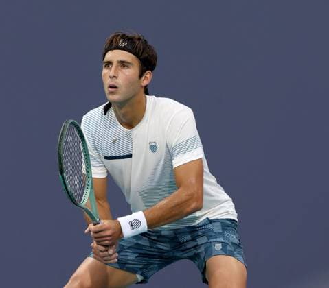 March 22, 2024, Miami Gardens, Florida, United States Of America: MIAMI GARDENS, FLORIDA - MARCH 22: Andy Murray of the United Kingdom hits a shot against TomoÂ¡s MartoÂ­n Etcheverry of Argentina during their match on day 7 of the Miami Open at Hard Rock Stadium on March 22, 2024 in Miami Gardens, Florida....People: Tomas Martin Etcheverry Miami Gardens United States Of America - ZUMAs214 20240322_ada_s214_151 Copyright: xSMGx