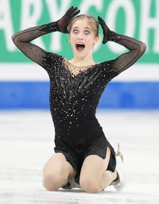 Sport Themen der Woche KW12 Sport Bilder des Tages March 22, 2024, Montreal, Pq, CANADA: Isabeau Levito of the United States reacts following her free skate in the women s competition during the 2024 ISU World Figure skating, Eiskunstlauf Championships in Montreal, Friday, March 22, 2024. Canada News - March 22, 2024  - ZUMAc35_ 20240322_zaf_c35_321 Copyright: xChristinnexMuschix