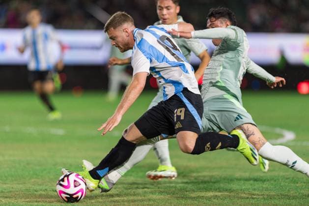 RECORD DATE NOT STATED Seleccion Mexicana Sub-23 2024 Mexico vs Argentina Lucas Beltran of Argentina during the friendly match between Mexico U-23 (Mexican national team, Nationalteam and Argentina U-23, at El Encanto Stadium, Mazatlan, Sinaloa, on March 22, 2024. MAZATLAN SINALOA MEXICO  Copyright: xRobertoxEcheagarayx 20240322202208_SMN_U23_MEX_ARG_BELTRAN53