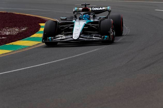 23rd March 2024: Melbourne Grand Prix Circuit, Melbourne, Victoria, Australia; Australian Formula 1 Grand Prix: Qualifying Day; Number 63 Mercedes AMG Petronas driver George Russell during practice 3 at the Australian Formula 1  ActionPlus12620684 StephenxBlackberry