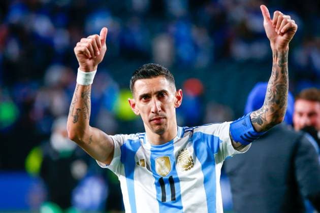 March 22, 2024, Harrison, Nj, United States: Di Maria of Argentina during a match against El Salvador in an International Friendly, Länderspiel, Nationalmannschaft match at the Lincoln Financial Field in Philadelphia in the United States on the evening of this Friday, March 22nd. Harrison United States - ZUMAv122 20240322_aap_v122_083 Copyright: xWilliamxVolcovx