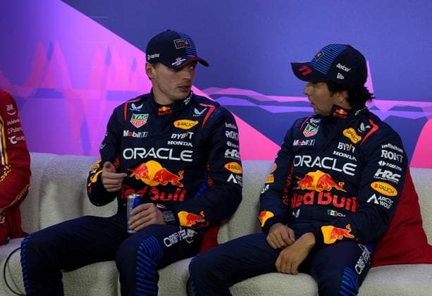 23 03 2024, Albert Park Circuit, Melbourne, FORMULA 1 ROLEX AUSTRALIAN GRAND PRIX 2024 ,in the picture pole position for Max Verstappen NLD , Oracle Red Bull Racing, 3rd starting position for Sergio Perez MEX , Oracle Red Bull Racing Melbourne Albert Park Circuit Victoria Australia eu-images-506