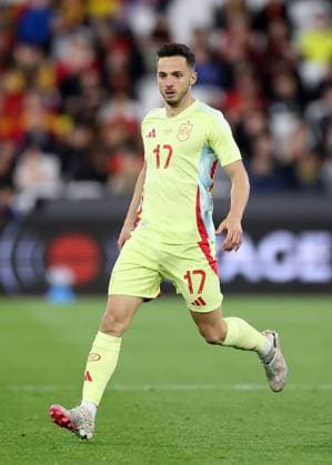 London, England, 22nd March 2024. Pablo Sarabia of Spain during the International Friendly, Länderspiel, Nationalmannschaft match at the London Stadium, London. Picture credit should read: David Klein Sportimage EDITORIAL USE ONLY. No use with unauthorised audio, video, data, fixture lists, club league logos or live services. Online in-match use limited to 120 images, no video emulation. No use in betting, games or single club league player publications. SPI-3027-0034