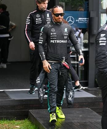 March 23, 2024, Melbourne, Victoria, Australia: March 23, 2024, Melbourne, Victoria, Australia: British driver Lewis Hamilton ( 44) of Mercedes leaves the Mercedes suite before Practice 3 on day 2 of the 2024 Australian F1 Grand Prix Melbourne Australia - ZUMAk106 20240323_zaf_k106_032 Copyright: xTheoxKaranikosx