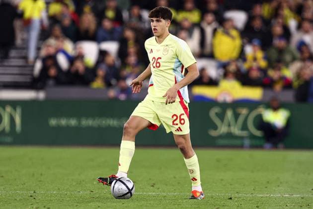Spain v Colombia Friendly 22 03 2024. Pau Cubarsi of Spain during the Friendly match between Spain and Colombia at the London Stadium, London, England on 22 March 2024. London London Stadium England Editorial use only , Copyright: xPaulxPhelanx PSI-19303-0114