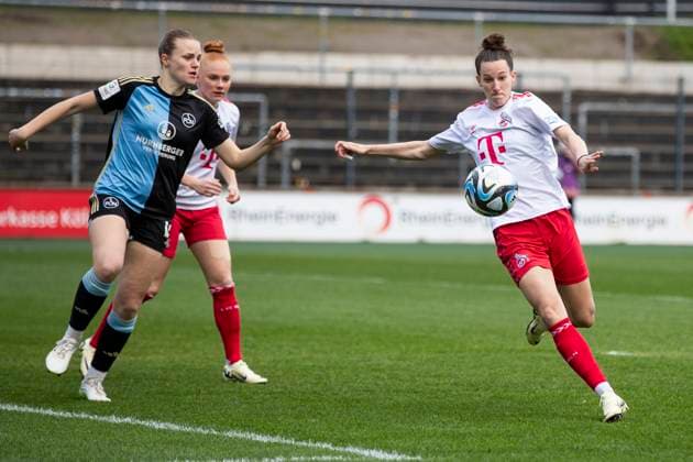 GOOGLE PIXEL Frauen Bundesliga 1 FC Köln 1 FC Nürnberg, 23 03 2024 Sara Agrez 1 FC Köln, 4 GOOGLE PIXEL Frauen Bundesliga, 1 FC Köln 1 FC Nürnberg, 17 Spieltag, am 23 03 2024, Franz Kremer Stadion, Köln DFL regulations prohibit any use of photographs as image sequences and or quasi video Copyright: xBEAUTIFULxSPORTS Meuselx