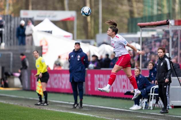 GOOGLE PIXEL Frauen Bundesliga 1 FC Köln 1 FC Nürnberg, 23 03 2024 Martyna Wiankowska 1 FC Köln, 26 GOOGLE PIXEL Frauen Bundesliga, 1 FC Köln 1 FC Nürnberg, 17 Spieltag, am 23 03 2024, Franz Kremer Stadion, Köln DFL regulations prohibit any use of photographs as image sequences and or quasi video Copyright: xBEAUTIFULxSPORTS Meuselx