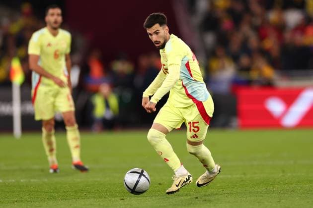 22nd March 2024; London Stadium, London, England; International Football Friendly, Spain versus Colombia; Alex Baena of Spain  ActionPlus12620846 ShaunxBrooks Content restricted for UK based newspaper