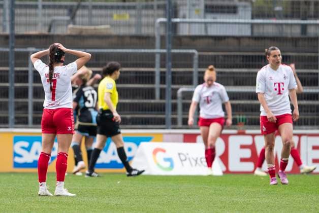 GOOGLE PIXEL Womens Bundesliga 1 FC Köln 1 FC Nürnberg, 23 03 2024 Manjou Wilde 1 FC Köln, 7 beats her hands over her head after conceding the third goal GOOGLE PIXEL Womens Bundesliga, 1 FC Köln 1 FC Nürnberg, 17 Matchday, on 23 03 2024, Franz Kremer Stadium, Cologne DFL regulations prohibit any use of photographs as image sequences and or quasi video Copyright: xBEAUTIFULxSPORTS Meuselx