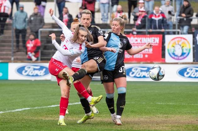 GOOGLE PIXEL Frauen Bundesliga 1 FC Köln 1 FC Nürnberg, 23 03 2024 Alena Bienz 1 FC Köln, 11 mit einer Chance GOOGLE PIXEL Frauen Bundesliga, 1 FC Köln 1 FC Nürnberg, 17 Spieltag, am 23 03 2024, Franz Kremer Stadion, Köln DFL regulations prohibit any use of photographs as image sequences and or quasi video Copyright: xBEAUTIFULxSPORTS Meuselx