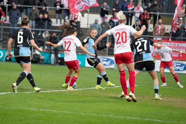 GOOGLE PIXEL Frauen Bundesliga 1 FC Köln 1 FC Nürnberg, 23 03 2024 Natalia Padilla Bidas 1 FC Köln, 22 , Goal to 3 3 GOOGLE PIXEL Frauen Bundesliga, 1 FC Köln 1 FC Nürnberg, 17 Spieltag, am 23 03 2024, Franz Kremer Stadion, Köln DFL regulations prohibit any use of photographs as image sequences and or quasi video Copyright: xBEAUTIFULxSPORTS Meuselx