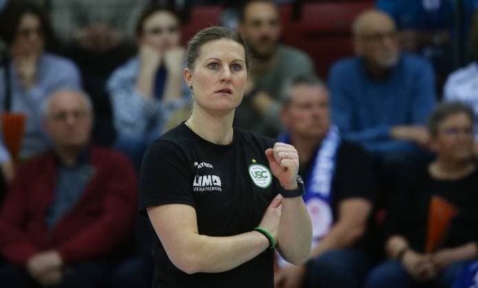 Stuttgart , Volleyball Bundesliga Womens PlayOff quarter-final match 1, Allianz MTV Stuttgart vs USC Münster , Lisa Thomsen coach Münster