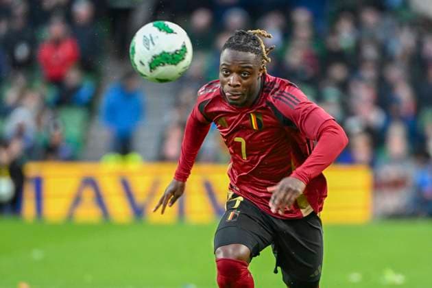 Republic Of Ireland v Belgium Friendly Match DUBLIN, IRELAND - MARCH 23 : Doku Jeremy forward of Belgium in action during the friendly game match between Republic of Ireland and Belgium in preparation of the UEFA EURO, EM, Europameisterschaft,Fussball 2024 tournament on March 23, 2024 in Dublin, Ireland, 23 03 2024 Dublin Ireland  Copyright: xVincentxKalutx