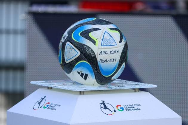 Cologne, Germany 23 March 2024 1 BL Women 2023 2024 1 FC Köln vs 1 FC Nürnberg In the picture Symbol image Football Google Pixel Frauenbundesliga DFB regulations prohibit any use of photographs as image sequences and or quasi video Franz Kremer Stadion Nordrhein Westfalen Copyright: xFotostandx xFantinix