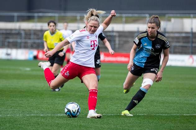 GOOGLE PIXEL Frauen Bundesliga 1 FC Köln 1 FC Nürnberg, 23 03 2024 Marleen Schimmer 1 FC Köln, 23 , Nele Bauereisen 1 FC Nürnberg, 23 GOOGLE PIXEL Frauen Bundesliga, 1 FC Köln 1 FC Nürnberg, 17 Spieltag, am 23 03 2024, Franz Kremer Stadion, Köln DFL regulations prohibit any use of photographs as image sequences and or quasi video Copyright: xBEAUTIFULxSPORTS Meuselx