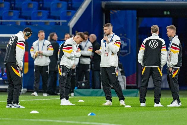 Jamal Musiala Germany, 10 Joshua Kimmich Germany, 6 Robert Andrich Germany, 23 Chris Fuehrich Germany, 11 Maximilian Mittelstädt Germany, 18 France vs Germany, Men, Football, Test match, 22 03 2024 France vs Germany, Men, Football, Test match, 22 03 2024 Lyonn Copyright: xEibner-Pressefoto BahhoxKarax EP_FRA