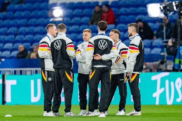 Joshua Kimmich Germany, 6 Bernd Leno Germany, 12 David Raum Germany, 3 Niclas Fuellkrug Germany, 9 Robin Koch Germany, 15 Robert Andrich Germany, 23 France vs Germany, Men, Football, Test match, 22 03 2024 France vs Germany, Men, Football, Test match, 22 03 2024 Lyonn Copyright: xEibner-Pressefoto BahhoxKarax EP_FRA