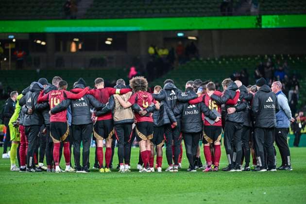 Republic Of Ireland v Belgium Friendly Match DUBLIN, IRELAND - MARCH 23 : Red Devils after the game during the friendly game match between Republic of Ireland and Belgium in preparation of the UEFA EURO, EM, Europameisterschaft,Fussball 2024 tournament on March 23, 2024 in Dublin, Ireland, 23 03 2024 Dublin Ireland  Copyright: xVincentxKalutx