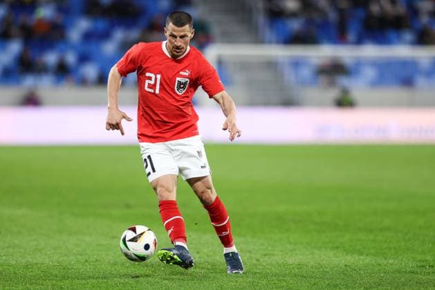 SOCCER - SVK vs AUT, test match BRATISLAVA,SLOVAKIA,23.MAR.24 - SOCCER - OEFB International Friendly, Länderspiel, Nationalmannschaft match, Slovakia vs Austria. Image shows Stefan Lainer (AUT).  GEPAxpictures xArminxRauthner