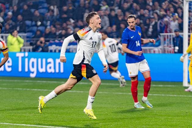 Goal for 1 0 by Florian Wirtz Germany, 17 France vs Germany, Men, Football, Test match, 22 03 2024 France vs Germany, Men, Football, Test match, 22 03 2024 Lyonn Copyright: xEibner-Pressefoto BahhoxKarax EP_FRA