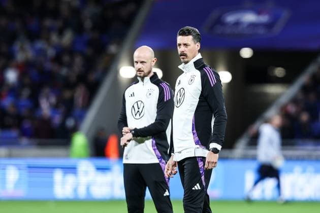 Sport, Football, UEFA international match season 2023 24 Friendly match France Germany 23 03 2024, Groupama Stadium Lyon Sandro Wagner Co Coach Germany Lyon Groupama Stadium France