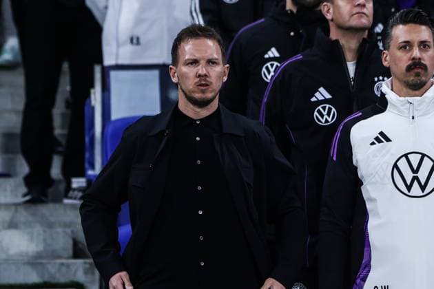 Sport, Football, UEFA international match season 2023 24 Friendly match France Germany 23 03 2024, Groupama Stadium Lyon Julian Nagelsmann Coach Germany Lyon Groupama Stadium France