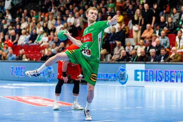 Florian Kranzmann GWD Minden, 05 at seven-meter 7 meter throw GER, GWD Minden vs TuS N Luebbecke, Handball, 2 Bundesliga, 25 Matchday, Season 2023 2024, 22 03 2024 GER, GWD Minden vs TuS N Luebbecke, Handball, 2 Bundesliga, 25 Matchday, Season 2023 2024, 22 03 2024 Luebbecke Copyright: xEibner-Pressefotox xJanxStrohdiekx EP_JSK
