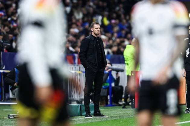 Sport, Football, UEFA international match season 2023 24 Friendly match France Germany 23 03 2024, Groupama Stadium Lyon Julian Nagelsmann Coach Germany Lyon Groupama Stadium France