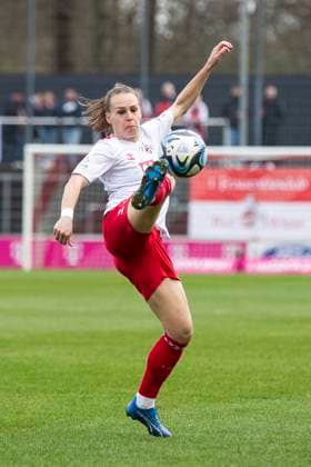 GOOGLE PIXEL Frauen Bundesliga 1 FC Köln 1 FC Nürnberg, 23 03 2024 Dora Zeller 1 FC Köln, 19 GOOGLE PIXEL Frauen Bundesliga, 1 FC Köln 1 FC Nürnberg, 17 Spieltag, am 23 03 2024, Franz Kremer Stadion, Köln DFL regulations prohibit any use of photographs as image sequences and or quasi video Copyright: xBEAUTIFULxSPORTS Meuselx