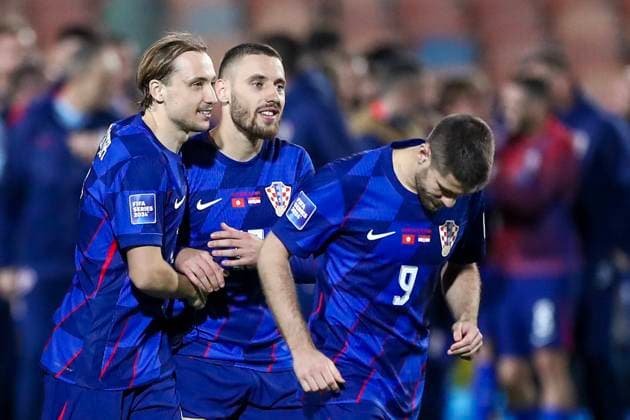Tunisia v Croatia - FIFA Series 2024 Egypt CAIRO, EGYPT - MARCH 23: Lovro Majer, Nikola Vlasic and Andrej Kramaric of Croatia reacts during the penalty shootout of the FIFA Series 2024 Egypt match between Tunisia and Croatia at Cairo International on March 23, 2024 in Cairo, Egypt. MatijaxHabljak PIXSELL