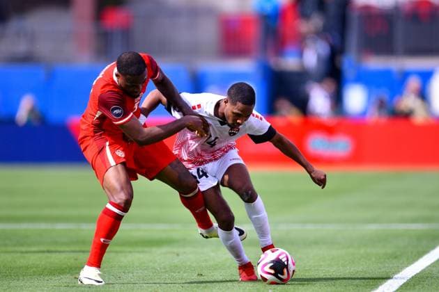 RECORD DATE NOT STATED CONCACAF NATIONS LEAGUE 2023-2024 Canada 2-0 Trinidad and Tobago - Play In Shannon Gomez of Trinidad during the Play In match between Canada and Trinidad and Tobago as part of the 2024 Concacaf Nations League, for the pass to the Copa America in the United States 2024, at Toyota Stadium, Frisco, Texas, on March 23, 2024. FRISCO TEXAS UNITED STATES  Copyright: xAdrianxMaciasx 20240323161216_CNL_24_PLAY_IN_CAN_TRI_GOMEZ156