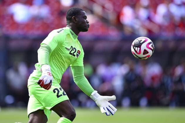 RECORD DATE NOT STATED CONCACAF NATIONS LEAGUE 2023-2024 Canada vs Trinidad and Tobago - Play In Denzil Smith of Trinidad during the Play In match between Canada and Trinidad and Tobago as part of the 2024 Concacaf Nations League, for the pass to the Copa America in the United States 2024, at Toyota Stadium, Frisco, Texas, on March 23, 2024. FRISCO TEXAS UNITED STATES  Copyright: xAdrianxMaciasx 20240323145006_CNL_24_PLAY_IN_CAN_TRI_SMITH95