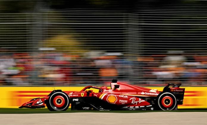 AUSTRALIAN F1 GRAND PRIX, Carlos Sainz of Ferrari drives during the Australian Grand Prix 2024 at Albert Park Circuit in Melbourne, Sunday, March 24, 2024. ( NO ARCHIVING, EDITORIAL USE ONLY, NO USE IN BOOKS WITHOUT CONSENT MELBOURNE VICTORIA AUSTRALIA  Copyright: xJAMESxROSSx 20240324001921941867