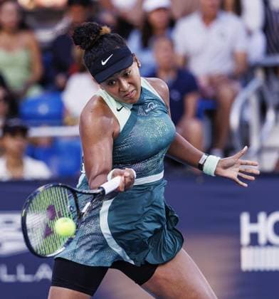 Miami Open Naomi Osaka of Japan plays against Elina Svitolina of Ukraine in the second round of the women s singles at the Miami Open tennis tournament in Miami, Florida on March 23, 2024.  A14AA0002630650P