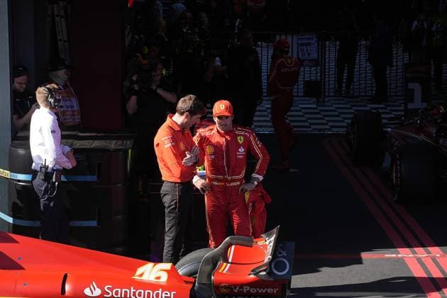 24 03 2024, Albert Park Circuit, Melbourne, FORMULA 1 ROLEX AUSTRALIAN GRAND PRIX 2024 ,in the picture winner Carlos Sainz Jr ESP , Scuderia Ferrari Melbourne Albert Park Circuit Victoria Australia eu-images-506