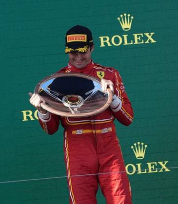 24 03 2024, Albert Park Circuit, Melbourne, FORMULA 1 ROLEX AUSTRALIAN GRAND PRIX 2024 ,in the picture winner Carlos Sainz Jr ESP , Scuderia Ferrari Melbourne Albert Park Circuit Victoria Australia eu-images-506