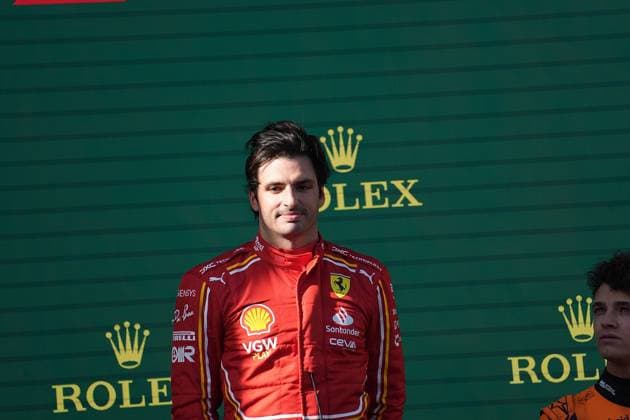 24 03 2024, Albert Park Circuit, Melbourne, FORMULA 1 ROLEX AUSTRALIAN GRAND PRIX 2024 ,in the picture winner Carlos Sainz Jr ESP , Scuderia Ferrari Melbourne Albert Park Circuit Victoria Australia eu-images-506