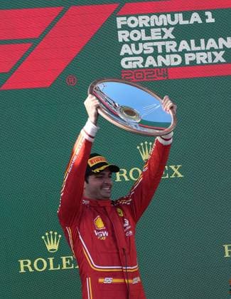 FORMULA 1 ROLEX AUSTRALIAN GRAND PRIX 2024 24 03 2024, Albert Park Circuit, Melbourne, FORMULA 1 ROLEX AUSTRALIAN GRAND PRIX 2024 ,in the picture winner Carlos Sainz Jr ESP , Scuderia Ferrari nordphotoxGmbHx xBratic nph00250