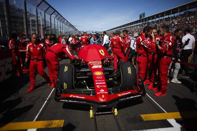 Scuderia Ferrari during the Formula 1 Rolex Australian Grand Prix 2024, 3rd round of the 2024 Formula One World Championship, WM, Weltmeisterschaft from March 22 to 24, 2024 on the Albert Park Circuit, in Melbourne, Australia - F1 - AUSTRALIAN GRAND PRIX 2024 DPPI Panoramic  240324_R03_AUSTRALIA_EA010330