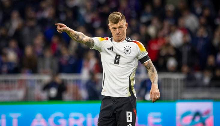 Lyon, France 23rd Mar 2024 Toni Kroos Germany gives instructions France Germany France Germany 23 03 2024